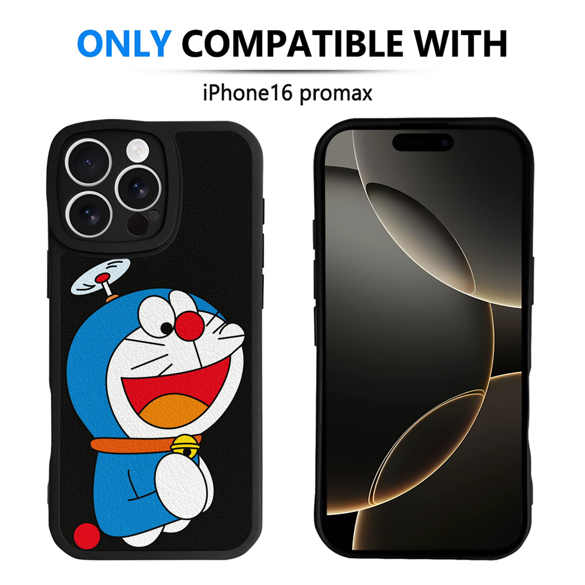（画像用） ドラえもん Doraemon 【iPhone 16シリーズ対応】シリコンスマホケース（レザー調） 材質：シリコン